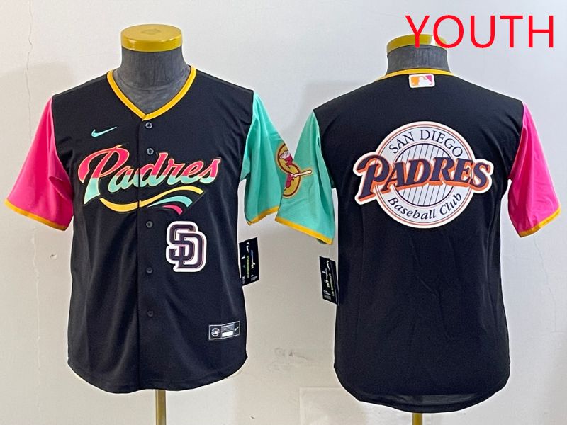 Youth San Diego Padres Blank Black City Edition Game 2025 Nike MLB Jersey style 14